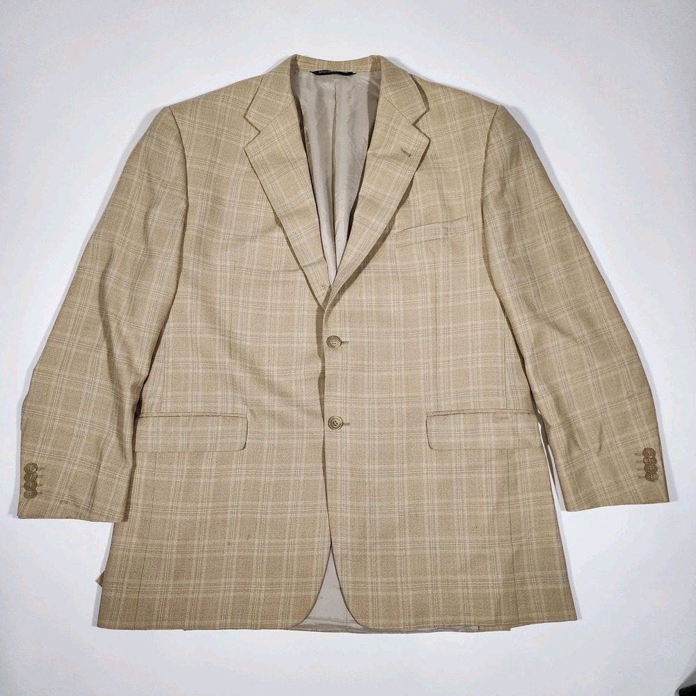 Coppley Sport Coat Men's Ermenegildo Zegna Cloth‎ Brown Plaid 42